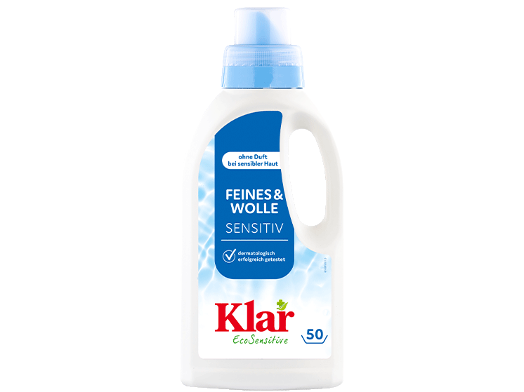 Klar Feines und Wolle Waschmittel im neuen Design 2026
