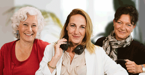 unsere drei Kolleginnen vom Telefonservice